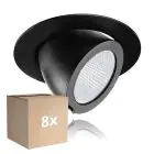 Mehrfachpackung 8x Noxion LED Downlight Forza V2 Aluminium Schwarz 35W 3000lm 36D - 930-957-940 3CCT | 160mm - Ausschnitt 160mm - IP20 - Höchste Farbwiedergabe